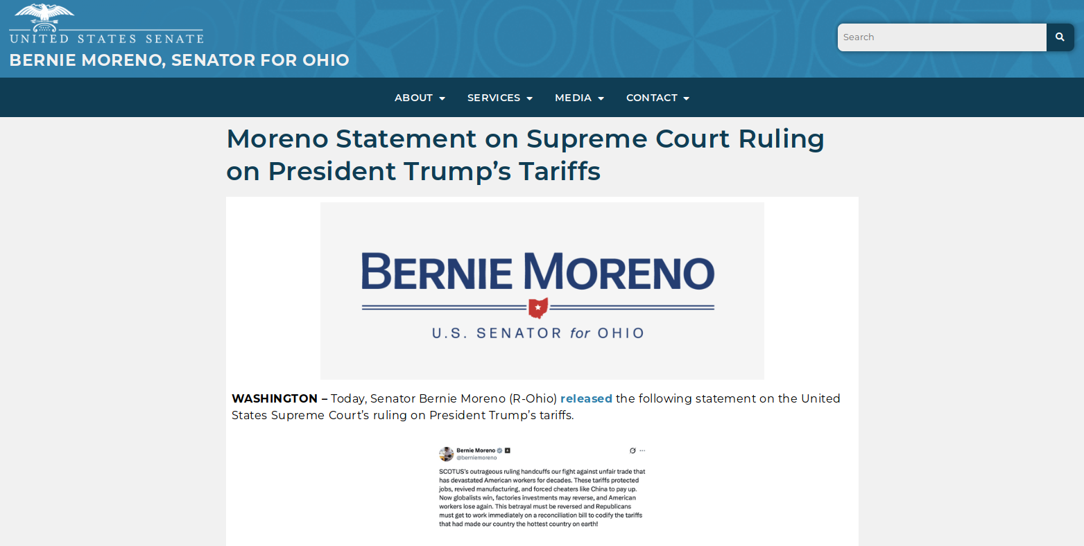 Bernie Moreno supports more taxes on Ohioans